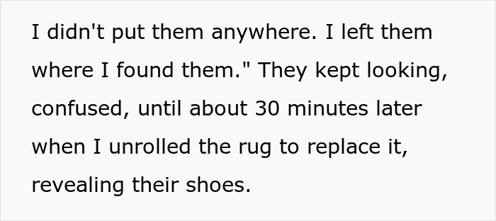 Text excerpt describing college students finally picking up after themselves when their only female roommate gets petty. - 22