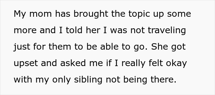 Text excerpt showing family drama over wedding relocation due to disabled stepsister’s accessibility needs. - 16