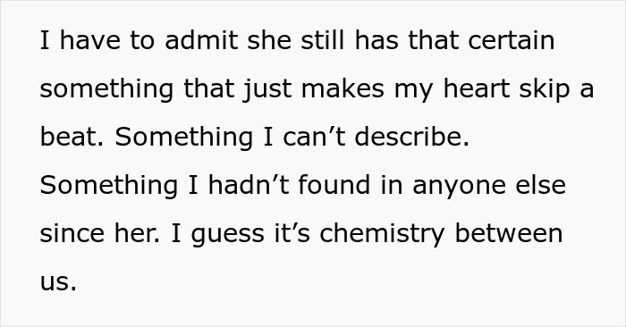 Text expressing a man’s feelings about the chemistry he still feels with his wife after healing from betrayal. - 22