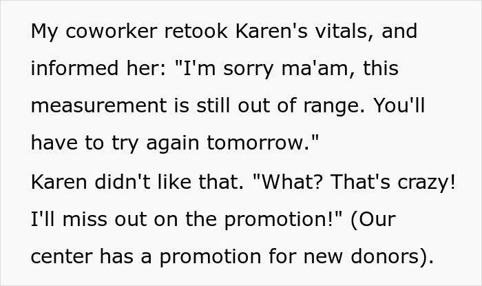 Woman denied plasma donation argues with staff after vitals retake, demanding payment and accusing racism at donation center. Woman denied plasma donation argues with staff after vitals retake, demanding payment and accusing racism at donation center.