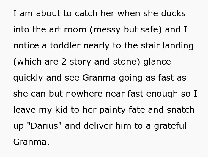 Alt text: Toddler in a risky near stair landing moment with concerned grandma rushing, highlighting toddler Karen banned shocking incident. - 7