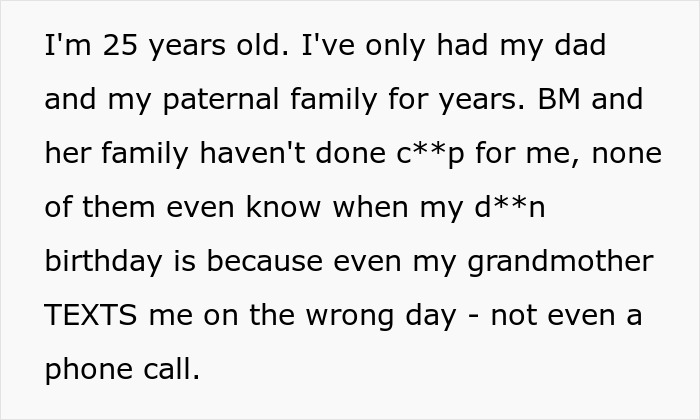 Text about woman’s strained relationship with half-sister and refusal to offer help after 17 years apart. Text about woman’s strained relationship with half-sister and refusal to offer help after 17 years apart.