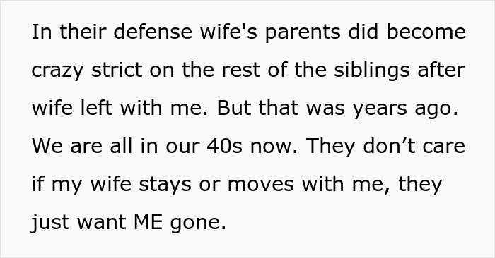 Text excerpt discussing family conflict after man buys wife’s childhood home and brother demands he move out. - 13