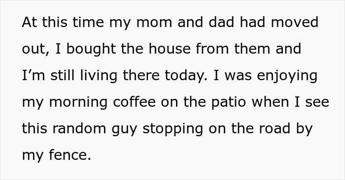 Man on patio appearing creepy while standing near fence, with an unsettling vibe tied to autism context.