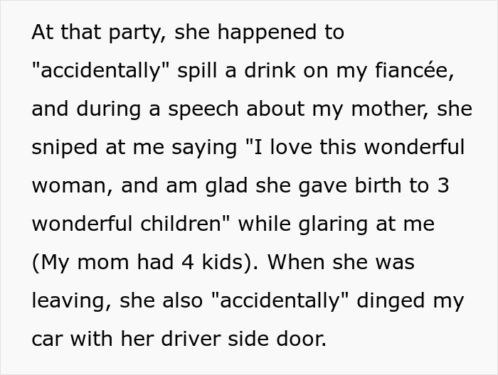 Text describing conflict involving a man threatening to cut off his mother over her friendship with his vengeful ex. - 11