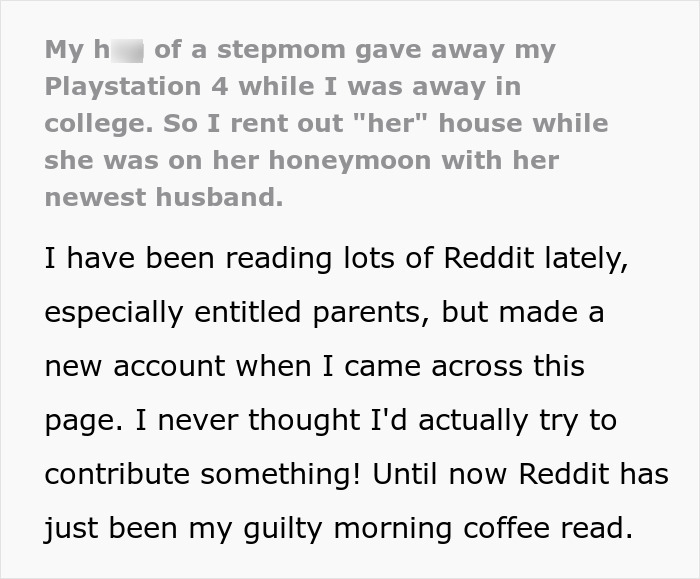 Text excerpt about a woman suspected of being a gold digger and a harsh lesson from her stepson soon. - 2