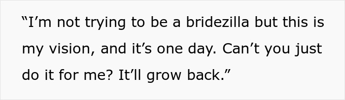 Alt text: Woman bends over backward for bride's wishes, shocked when asked to also shave her dog in wedding preparations. - 10