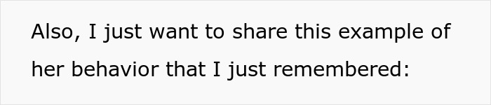Text excerpt on a white background describing an example of behavior related to gaslighting after embezzlement of inheritance.