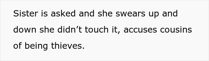 Sister denies stealing money, swears innocence, and accuses cousins amid bride sister steal money caught camera exposed case.