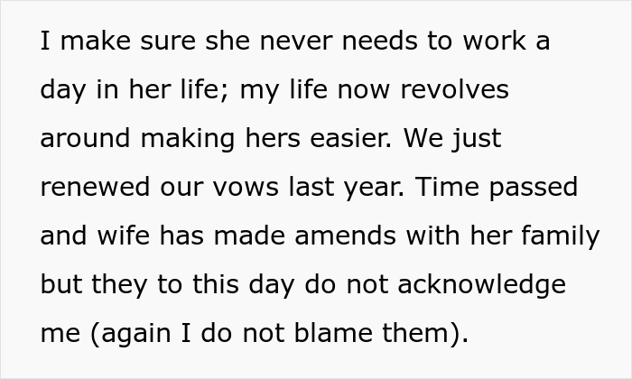Text excerpt about a man discussing buying his wife’s childhood home and conflict with her family. - 5