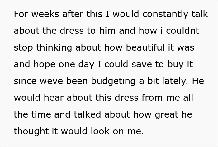 Text excerpt from a story about a boyfriend deciding to humble his girlfriend by buying her dream gift for someone else. - 4