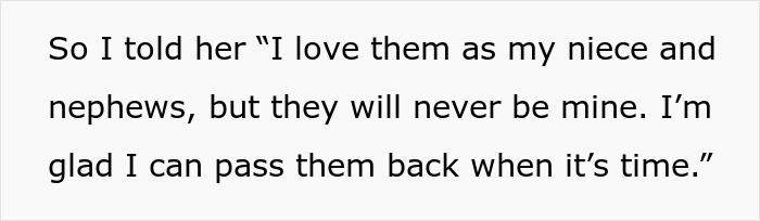 Text about refusing to babysit niblings and family reactions, highlighting issues of racism and pregnancy boundaries.