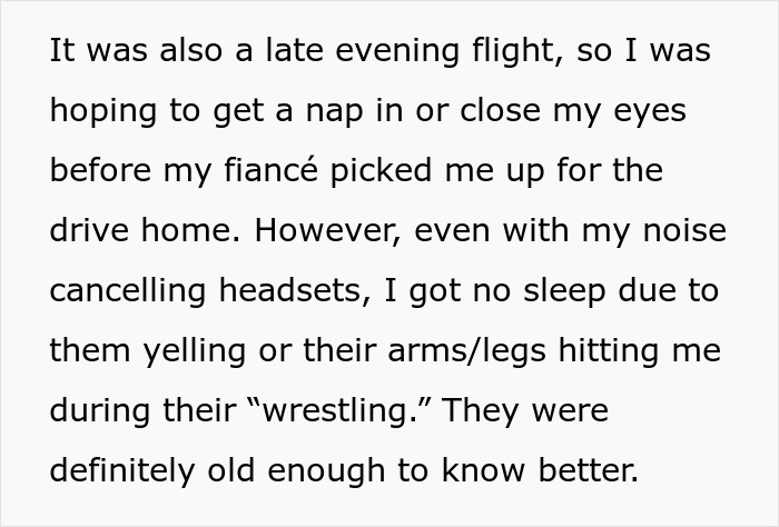 Woman blamed for rowdy kids on flight while parents behind her were drinking and causing disturbance. - 6