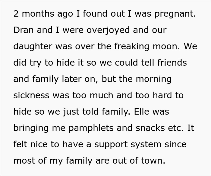 Text about pregnancy news and support system involving sil pregnancy husband boundaries with family interaction. - 4