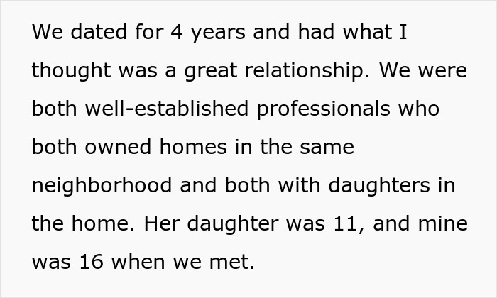 Text about a fiancée leaving her partner following a cancer diagnosis, detailing their relationship history and family. - 3