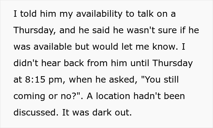 Text excerpt about woman rethinking her relationship after a red-flag argument, feeling fear for her life.