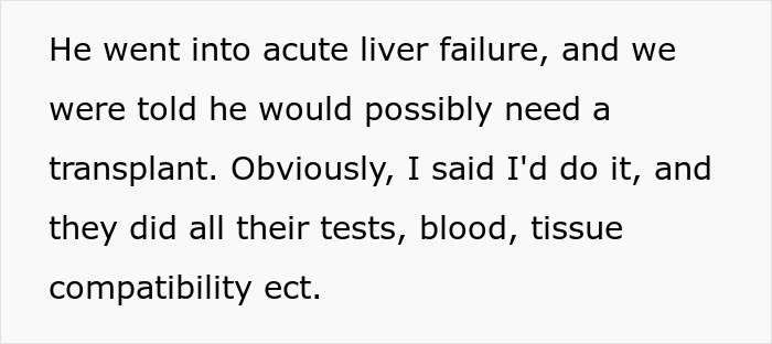 Text displaying a father’s willingness to save his child’s life with liver transplant tests for blood and tissue compatibility. - 4