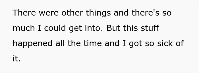 Text screenshot showing a quote about feeling sick of being treated like trash by parents favoring adopted kids. - 15