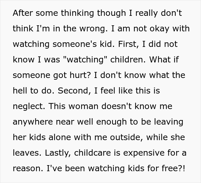 Man explains reasons for banning children from his property due to entitled parent and concerns about childcare and safety. - 5