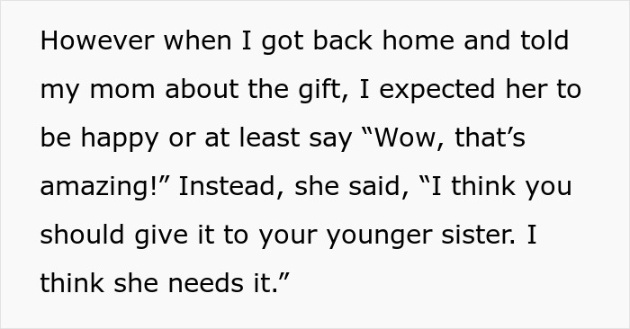 Text excerpt from a story about a wealthy grandpa gifting $10K to grandson for college, mom upset he won’t share. Text excerpt from a story about a wealthy grandpa gifting $10K to grandson for college, mom upset he won’t share.