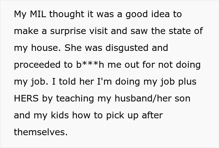 Mother lets family live in filth to teach lesson about responsibility and self-cleaning habits at home.