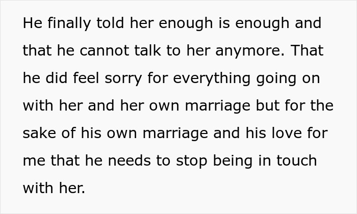 Text excerpt about hubby&rsquo;s emotional reunion with ex confessing lingering feelings, raising red flags for wife.