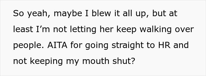Text message showing a worker explaining why they went to HR, feeling sick of being the team lead’s scapegoat. Text message showing a worker explaining why they went to HR, feeling sick of being the team lead’s scapegoat.
