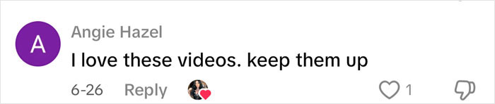 Comment by Angie Hazel expressing love for videos and encouraging to keep them up, related to autopsy tech revealing strange ways people have passed away.