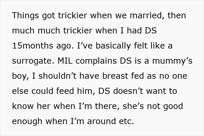 Woman discovers husband texted his mother revealing lies about family tensions and breastfeeding struggles.