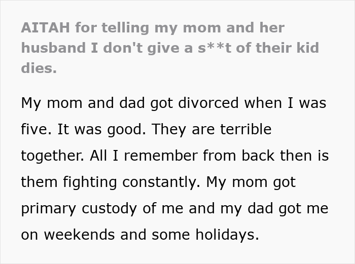 Text about parents and kid care discussing custody and challenges of parenting after divorce.