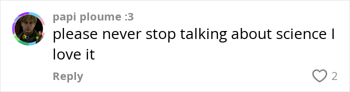 Comment on social media discussing science with enthusiasm, related to weird habits that improve mental and physical health.