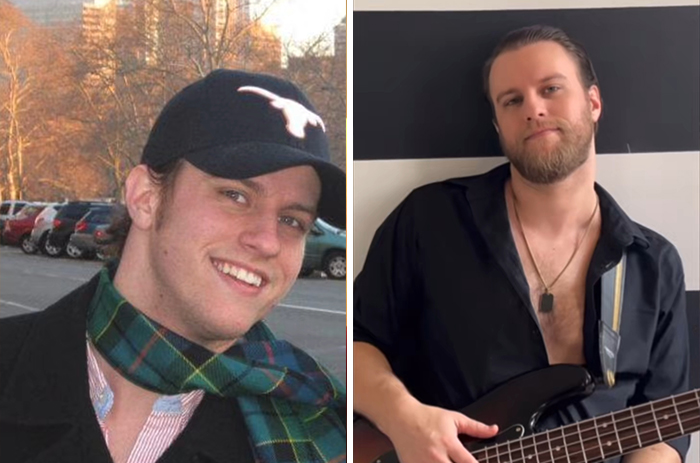 Before and after photos of a man showcasing style and confidence transformation after marrying a Black woman.