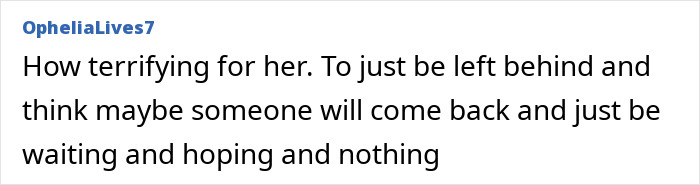 Comment from user OpheliaLives7 expressing fear and hope after hiker was abandoned 1600ft inside active volcano by guide