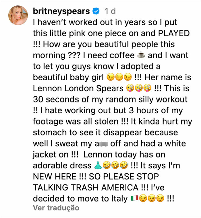 Britney Spears announces adoption of a baby girl, sparking excitement among fans in a heartfelt social media post.