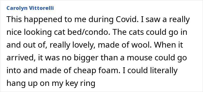 Woman purchases AI products despite doubts, sharing experience of receiving poor-quality items during Covid.