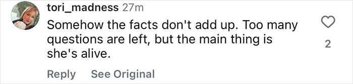 Comment on social media discussing the Ukrainian model found injured on Dubai roadside, questioning facts about the incident. - 24