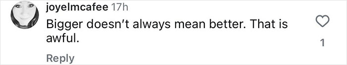 Screenshot of a social media comment criticizing Lauren Sanchez's $5 million diamond ring as an accident waiting to happen.