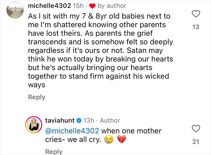 Instagram comments showing grief and support after family of Travis Kelce's boss loses girl, 9, in Texas floods.