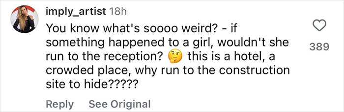 Social media comment questioning actions of Ukrainian model found injured on Dubai roadside after party before attack. - 19