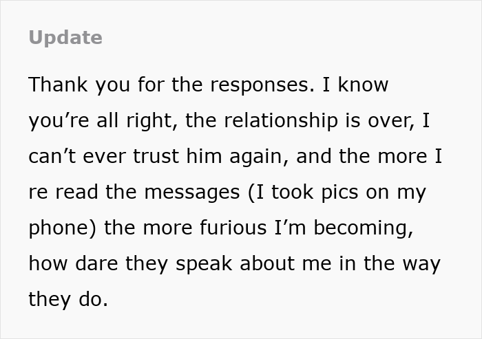 Alt text: Woman discovers husband texted his mother revealing lies and betrayal in private messages, feeling furious and unable to trust him.