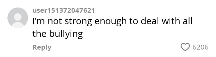 Comment expressing struggle with bullying on social media, related to Gen Z woman stopped shaving debate.