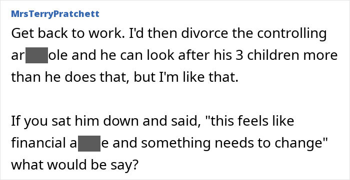 Alt text: Mom faces money issues with husband advising to budget and manage their family's finances effectively. Alt text: Mom faces money issues with husband advising to budget and manage their family's finances effectively.