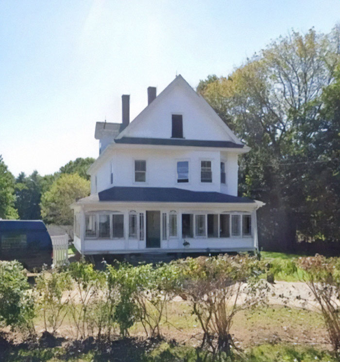 White Victorian house surrounded by trees and bushes on a clear sunny day, related to viral HR executive news. White Victorian house surrounded by trees and bushes on a clear sunny day, related to viral HR executive news.