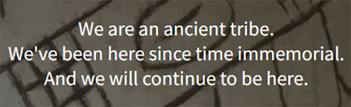 Quote on textured background stating strength of ancient Native American tribe and language at risk of extinction. - 12