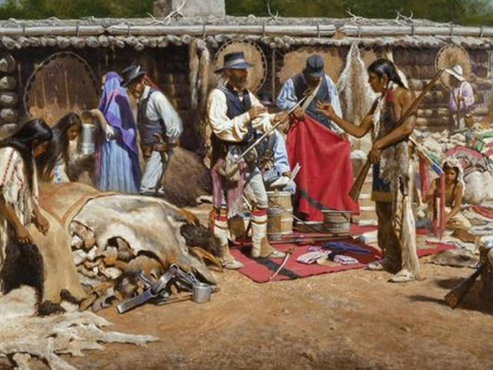 Traditional Native American people engaging in daily life activities, highlighting cultural heritage and language risks extinction. - 11