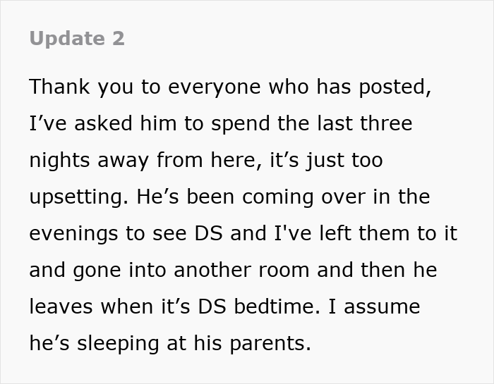 Text update about woman discovers husband texting his mother about lies, describing emotional situation and family tension.