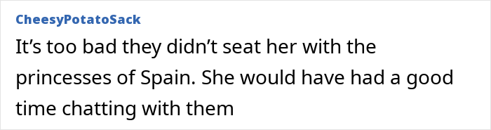 Comment text on a white background discussing Princess Charlotte and princesses of Spain in a casual online forum. Comment text on a white background discussing Princess Charlotte and princesses of Spain in a casual online forum.