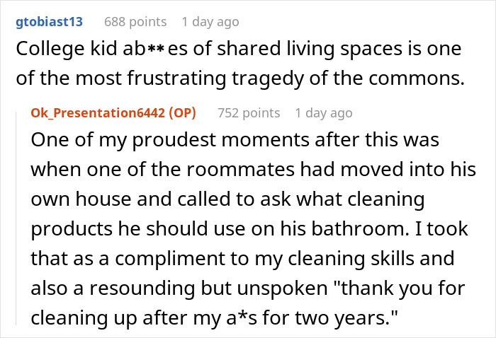 College students finally pick up after themselves when their only female roommate gets petty about cleanliness. - 28