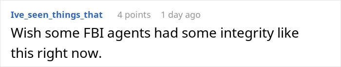 Text comment on a screen discussing integrity with a focus on boss request and data fudging consequences.