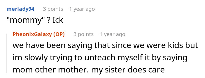 Screenshot of an online discussion about a teen asking to be paid for babysitting while having a nail appointment.